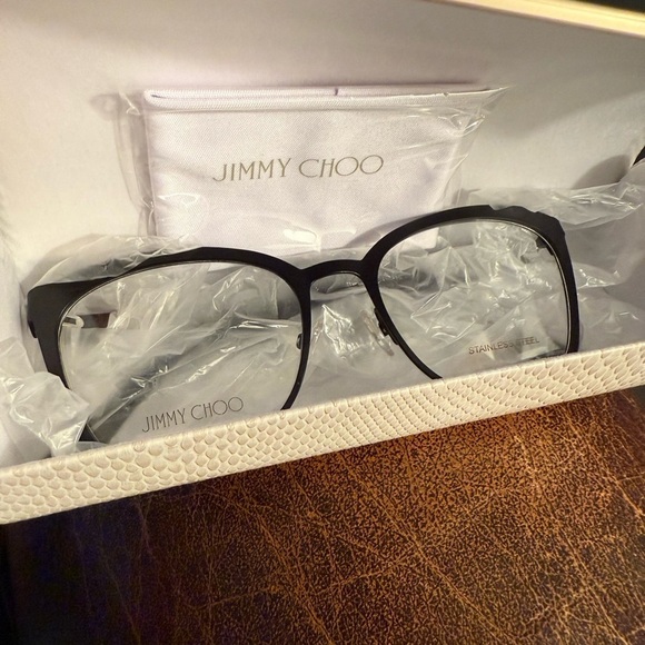 Jimmy Choo Black Stainless Steel Designer Eyeglasses New main image 5